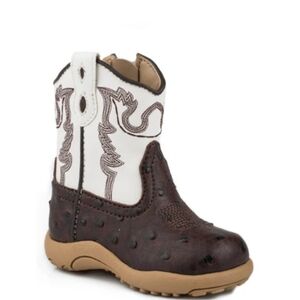 Roper Kids Western Boots - Brown and White